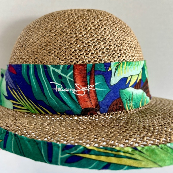 NWOT | Original Panama Jack | Women's Cloche Straw Hat Tropical Bow - Picture 2 of 14